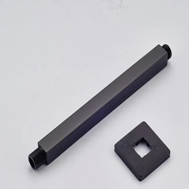 Modern matte black rainfall shower head set bathroom fixture