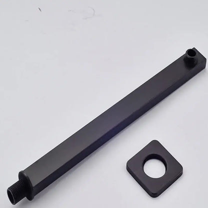 Modern matte black rainfall shower head set bathroom fixture