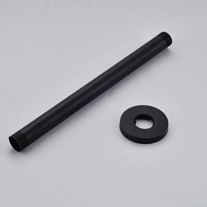 Modern matte black rainfall shower head set bathroom fixture