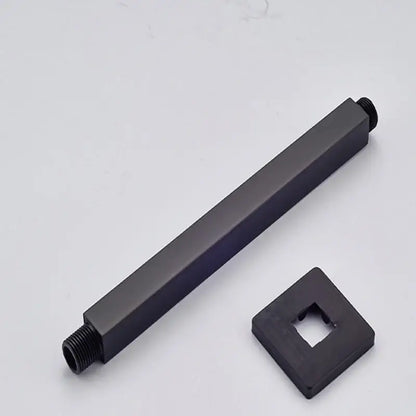 Modern matte black rainfall shower head set bathroom fixture