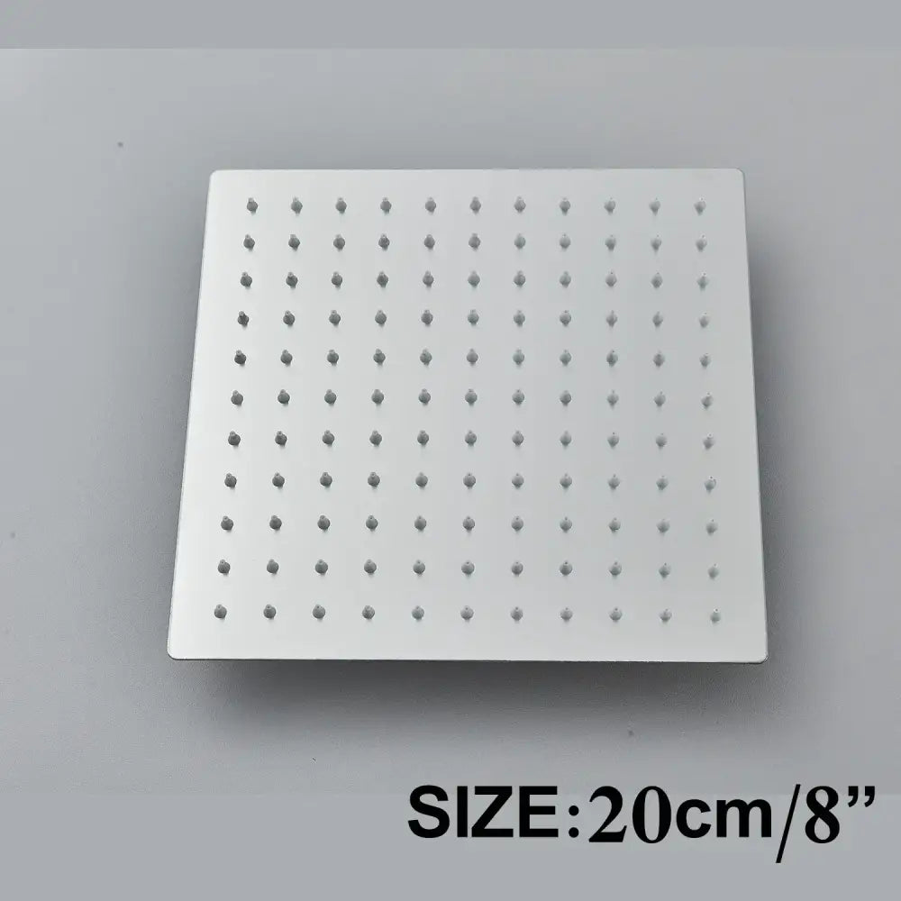 Modern matte black rainfall shower head set bathroom fixture