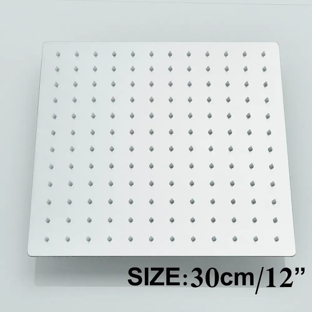 Modern matte black rainfall shower head set bathroom fixture