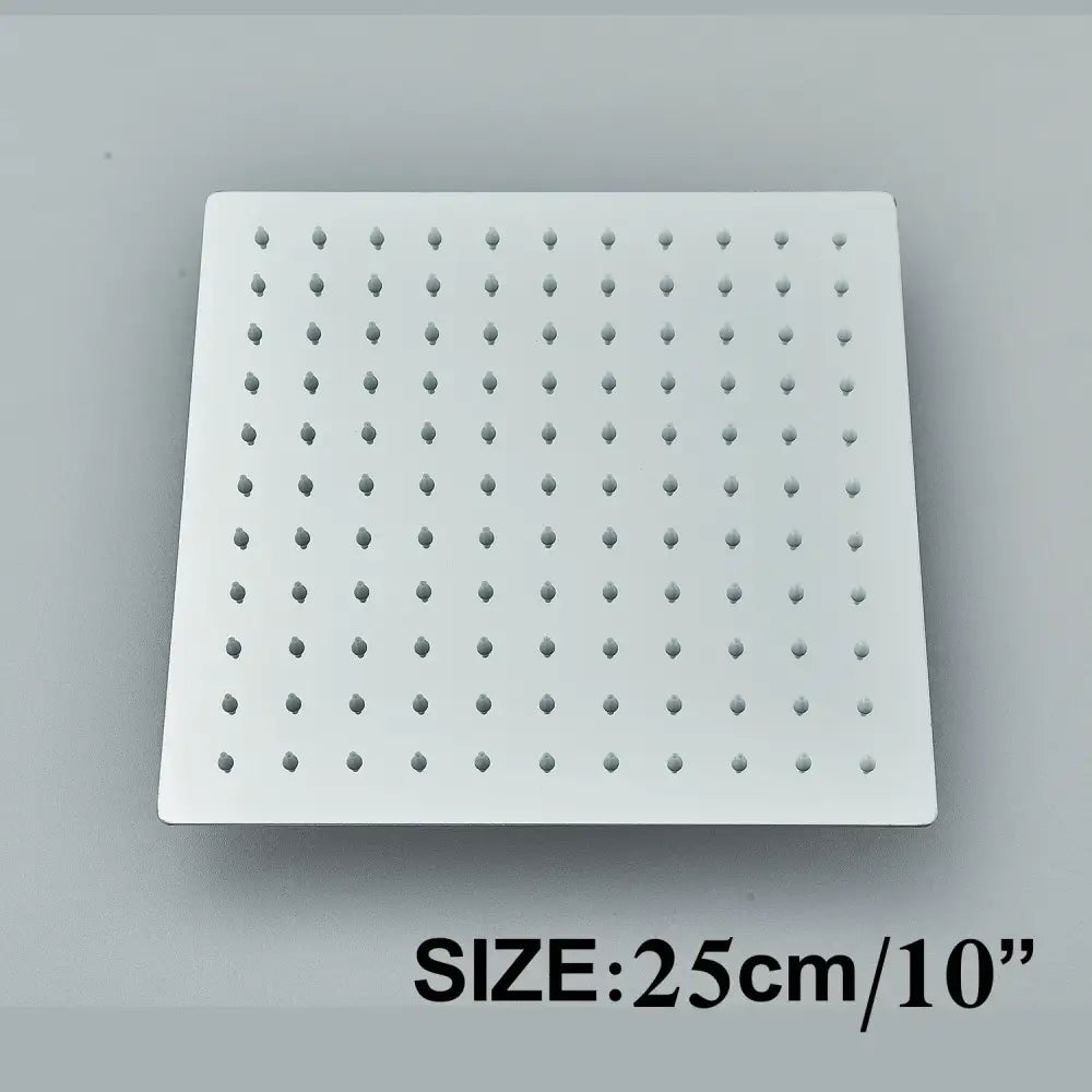 Modern matte black rainfall shower head set bathroom fixture