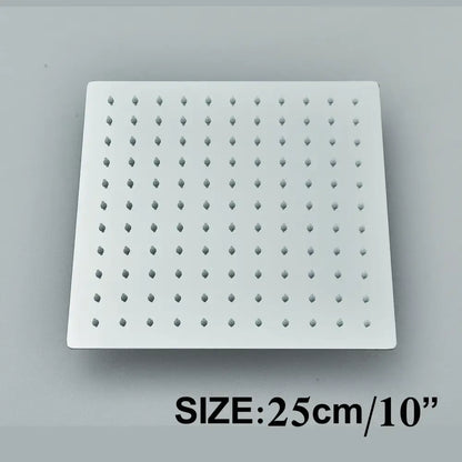 Modern matte black rainfall shower head set bathroom fixture