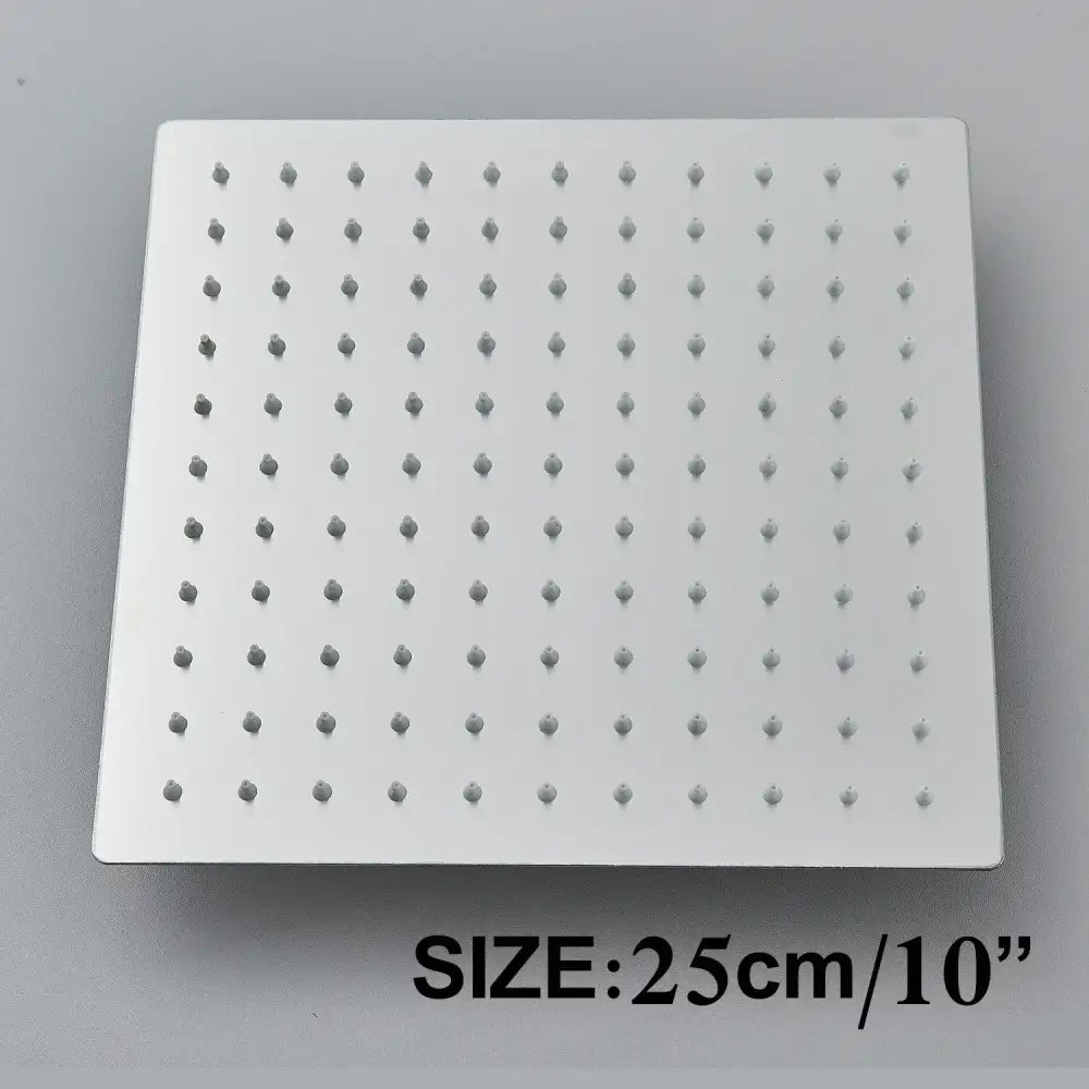 Modern matte black rainfall shower head set bathroom fixture