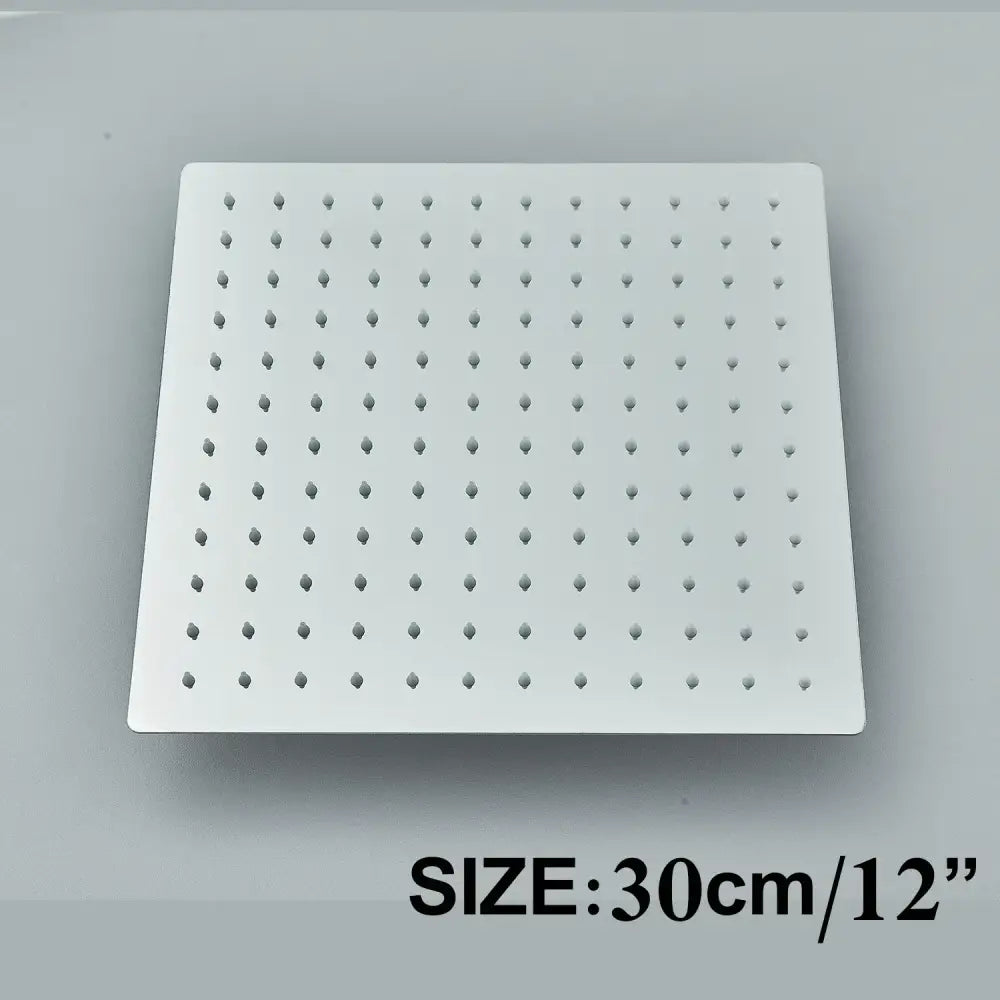Modern matte black rainfall shower head set bathroom fixture