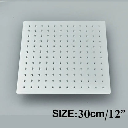 Modern matte black rainfall shower head set bathroom fixture
