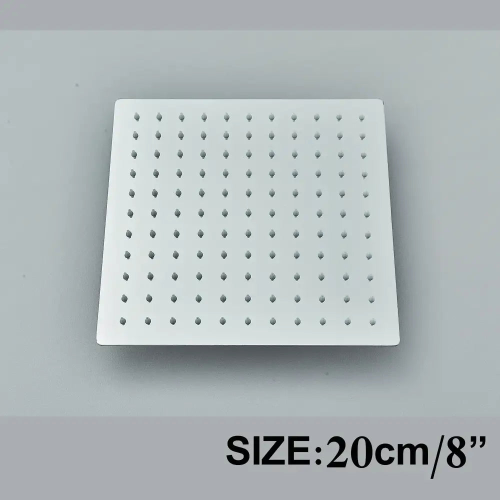 Modern matte black rainfall shower head set bathroom fixture