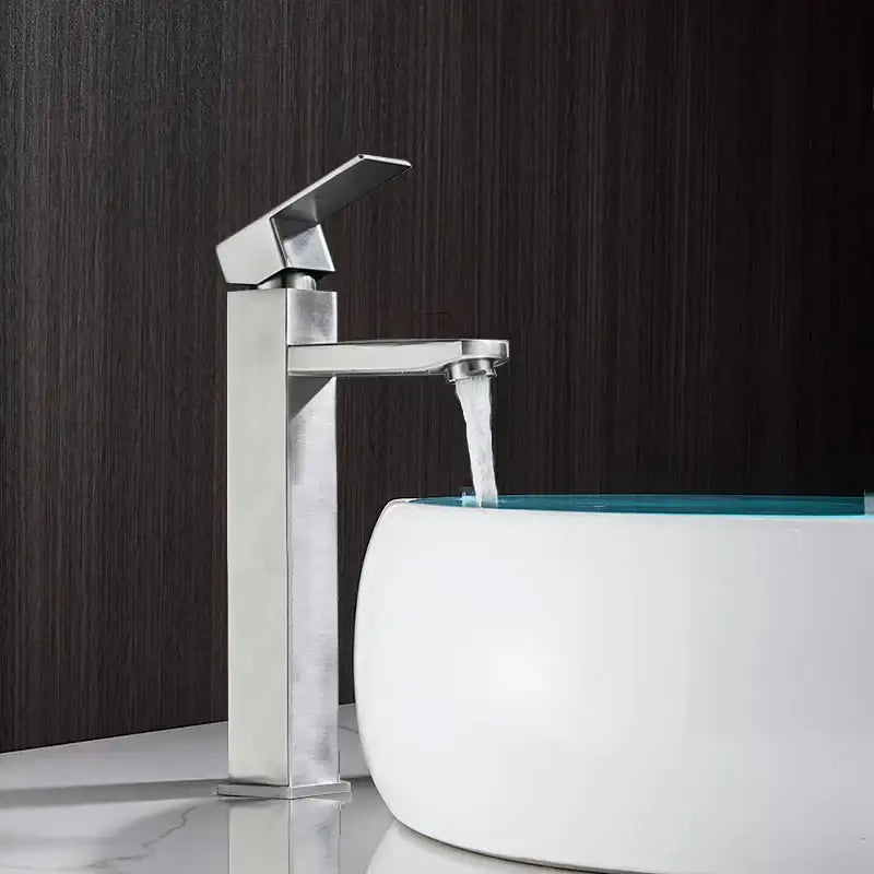 Modern matte black rectangular basin faucet bathroom sink mixer