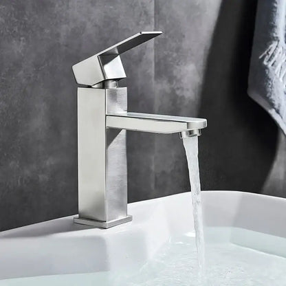 Modern matte black rectangular basin faucet bathroom sink mixer