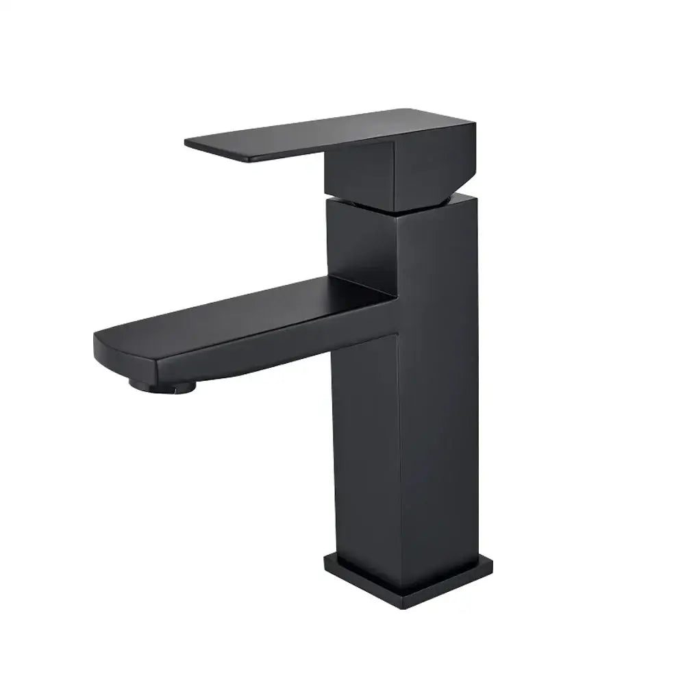 Modern matte black rectangular basin faucet bathroom sink mixer