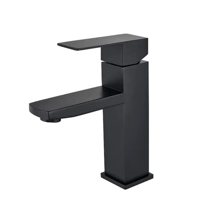 Modern matte black rectangular basin faucet bathroom sink mixer