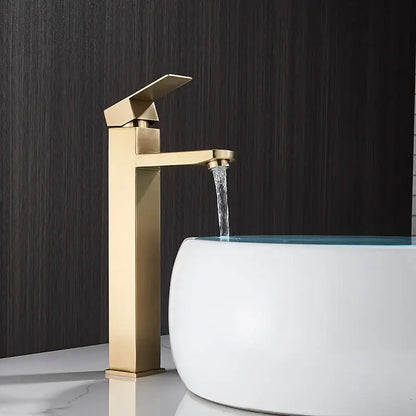 Modern matte black rectangular basin faucet bathroom sink mixer