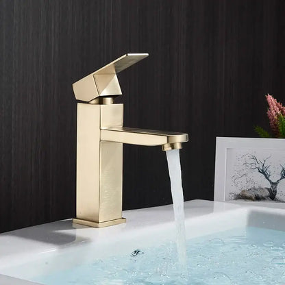 Modern matte black rectangular basin faucet bathroom sink mixer
