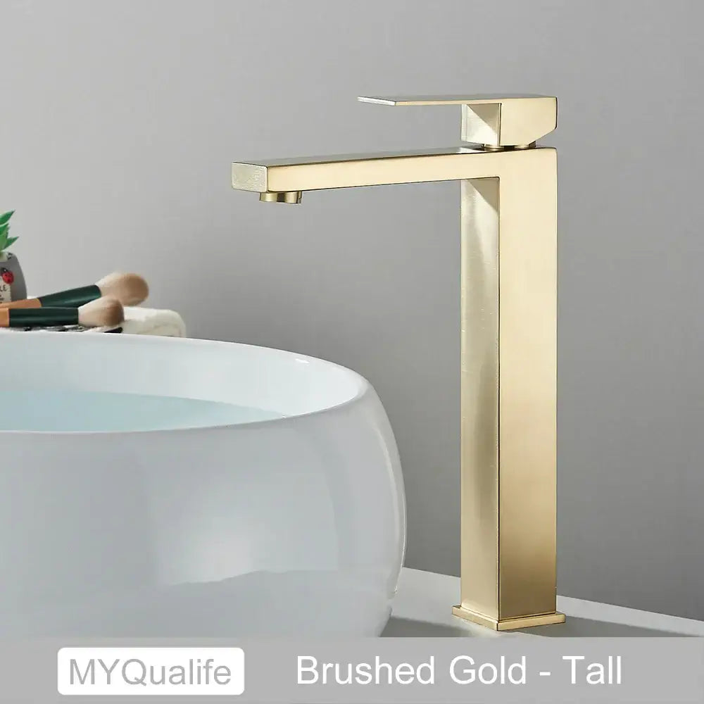 Modern matte black rectangular basin faucet mixer bathroom tap