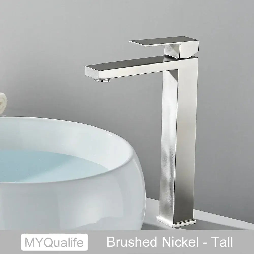 Modern matte black rectangular basin faucet mixer bathroom tap