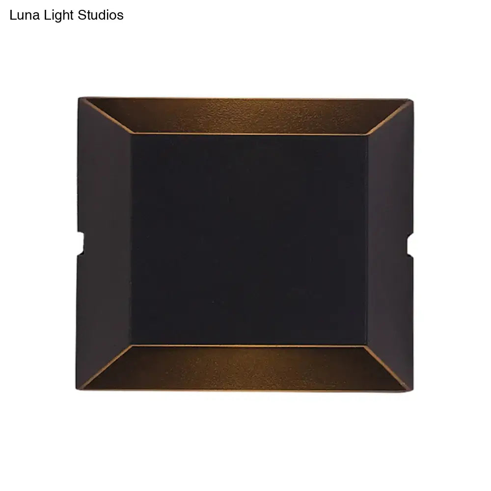 Modern matte black rectangular led wall sconce balcony outdoor light