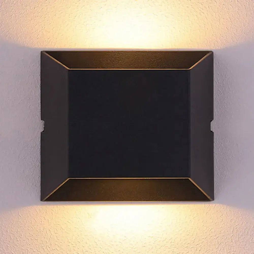 Modern matte black rectangular led wall sconce balcony outdoor light