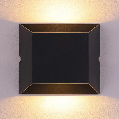 Modern matte black rectangular led wall sconce balcony outdoor light