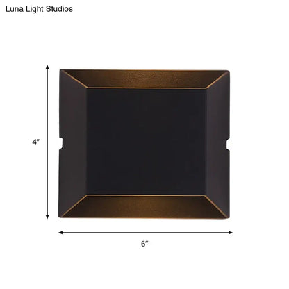 Modern matte black rectangular led wall sconce balcony outdoor light