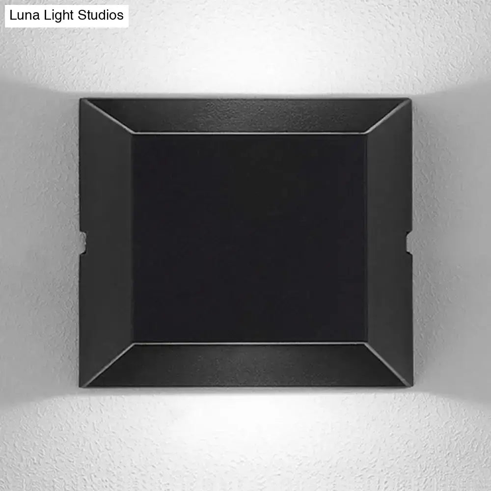 Modern matte black rectangular led wall sconce balcony outdoor light