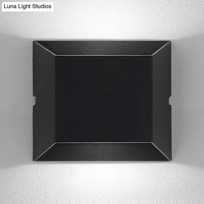 Modern matte black rectangular led wall sconce balcony outdoor light