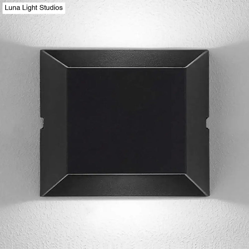 Modern matte black rectangular led wall sconce balcony outdoor light
