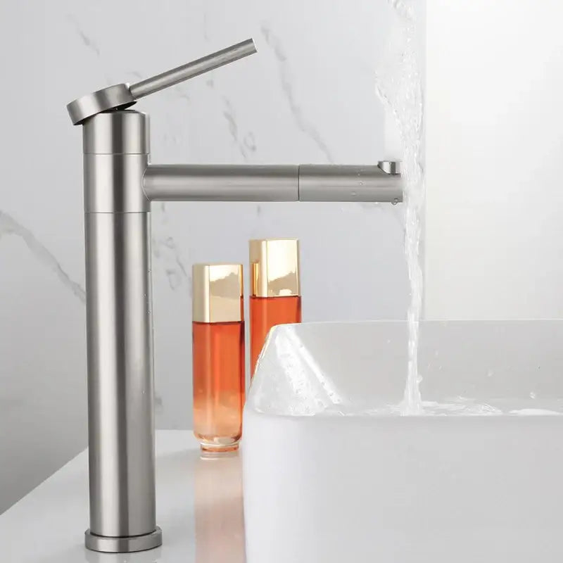Modern matte black rotating basin faucet bathroom single handle tap