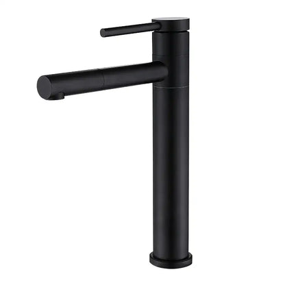 Modern matte black rotating basin faucet bathroom single handle tap