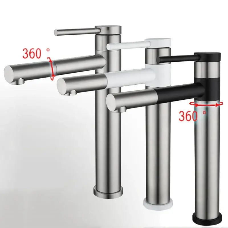 Modern matte black rotating basin faucet bathroom single handle tap