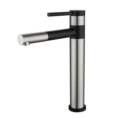 Modern matte black rotating basin faucet bathroom single handle tap
