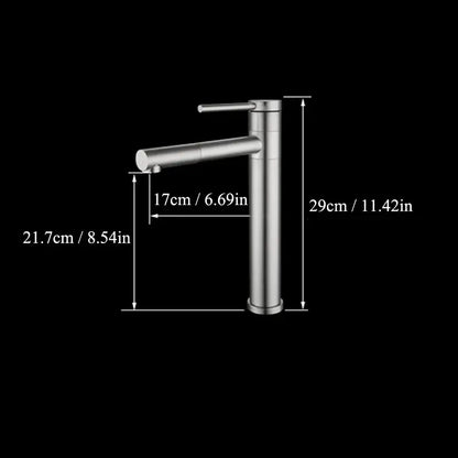Modern matte black rotating basin faucet bathroom single handle tap