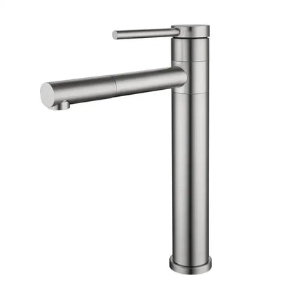Modern matte black rotating basin faucet bathroom single handle tap