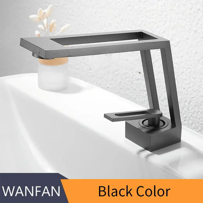 Modern matte black single handle basin faucet bathroom mixer