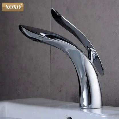 Modern matte black single handle basin faucet bathroom tap