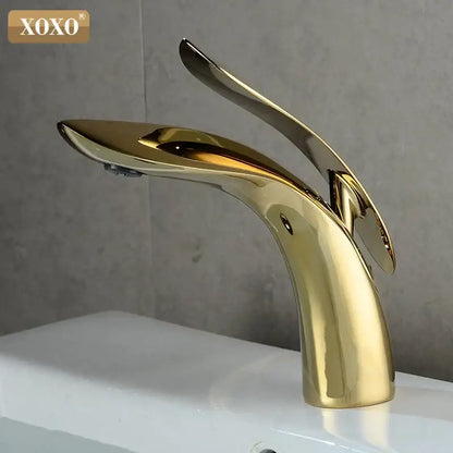 Modern matte black single handle basin faucet bathroom tap