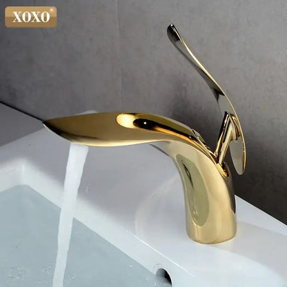 Modern matte black single handle basin faucet bathroom tap