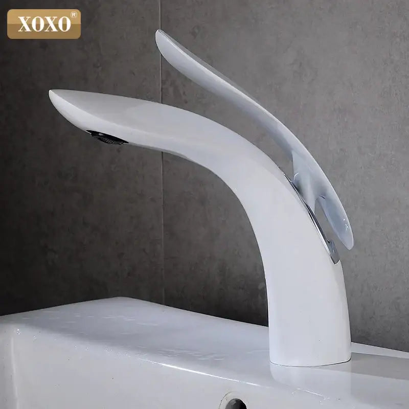 Modern matte black single handle basin faucet bathroom tap