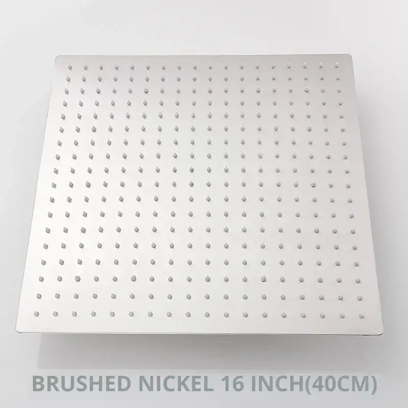 Modern matte black square rainfall shower head bathroom fixture