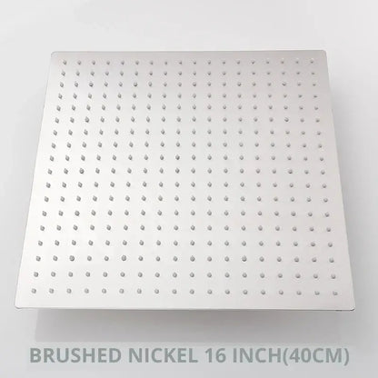 Modern matte black square rainfall shower head bathroom fixture