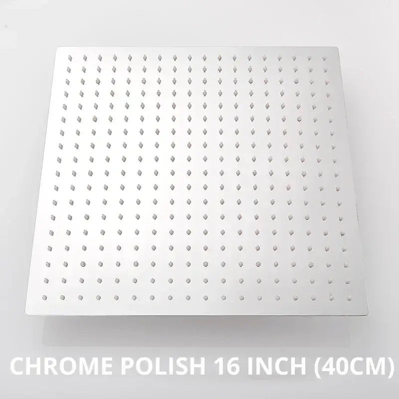 Modern matte black square rainfall shower head bathroom fixture