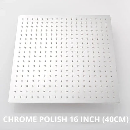 Modern matte black square rainfall shower head bathroom fixture