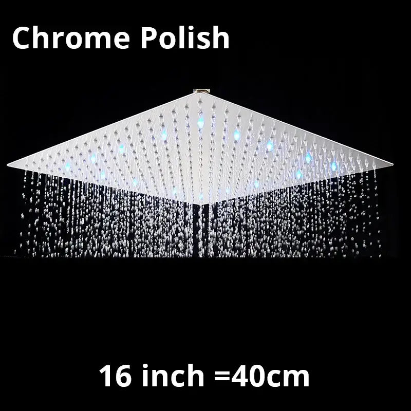 Modern matte black square rainfall shower head bathroom fixture