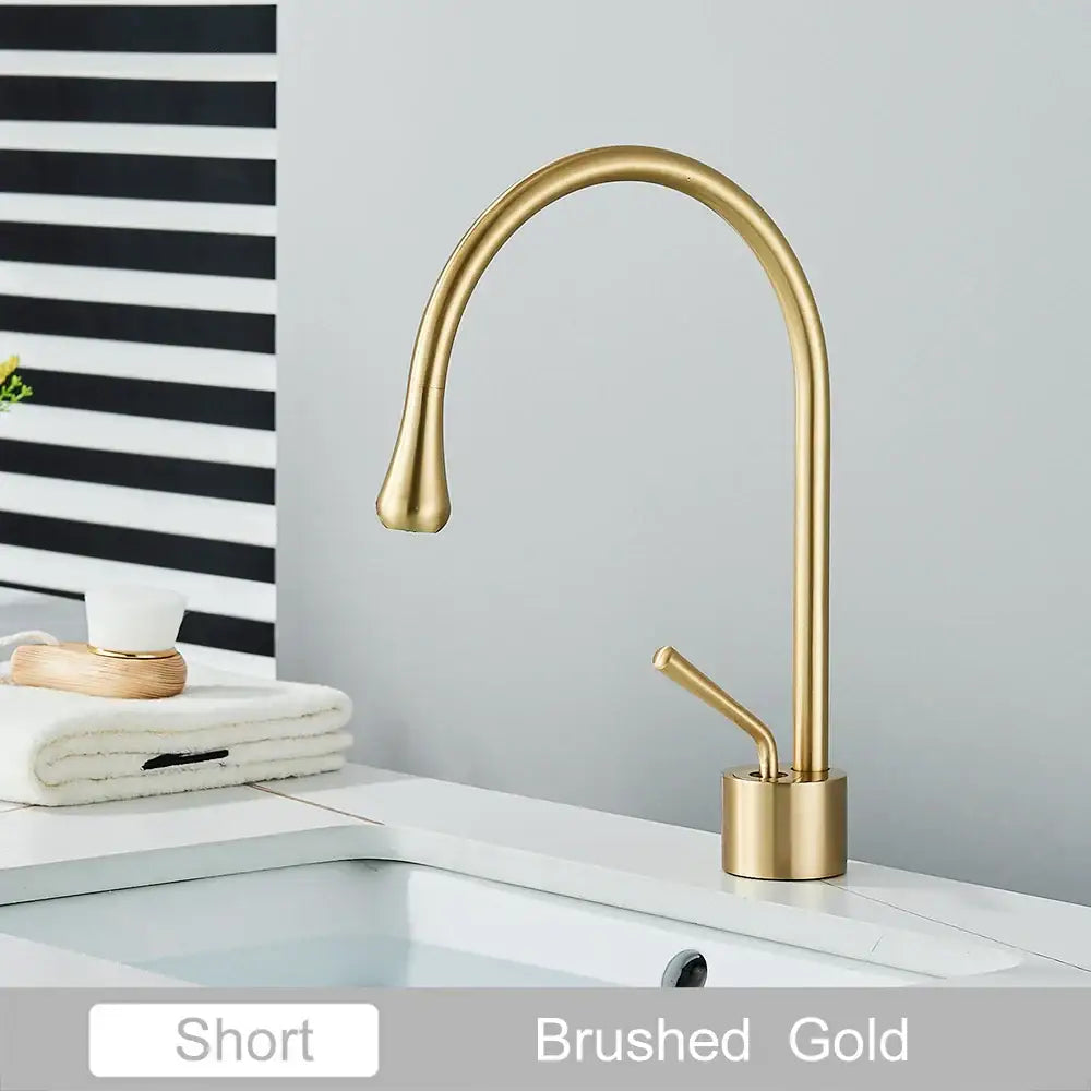 Modern matte black swivel waterfall basin faucet bathroom mixer