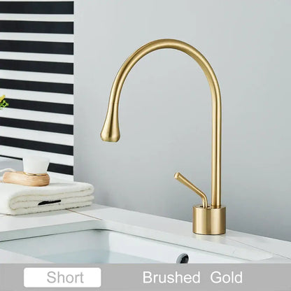 Modern matte black swivel waterfall basin faucet bathroom mixer