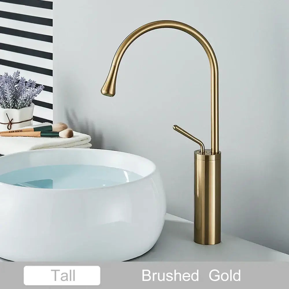Modern matte black swivel waterfall basin faucet bathroom mixer