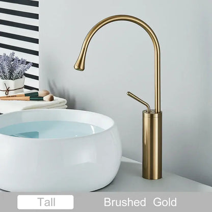 Modern matte black swivel waterfall basin faucet bathroom mixer