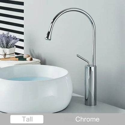 Modern matte black swivel waterfall basin faucet bathroom mixer