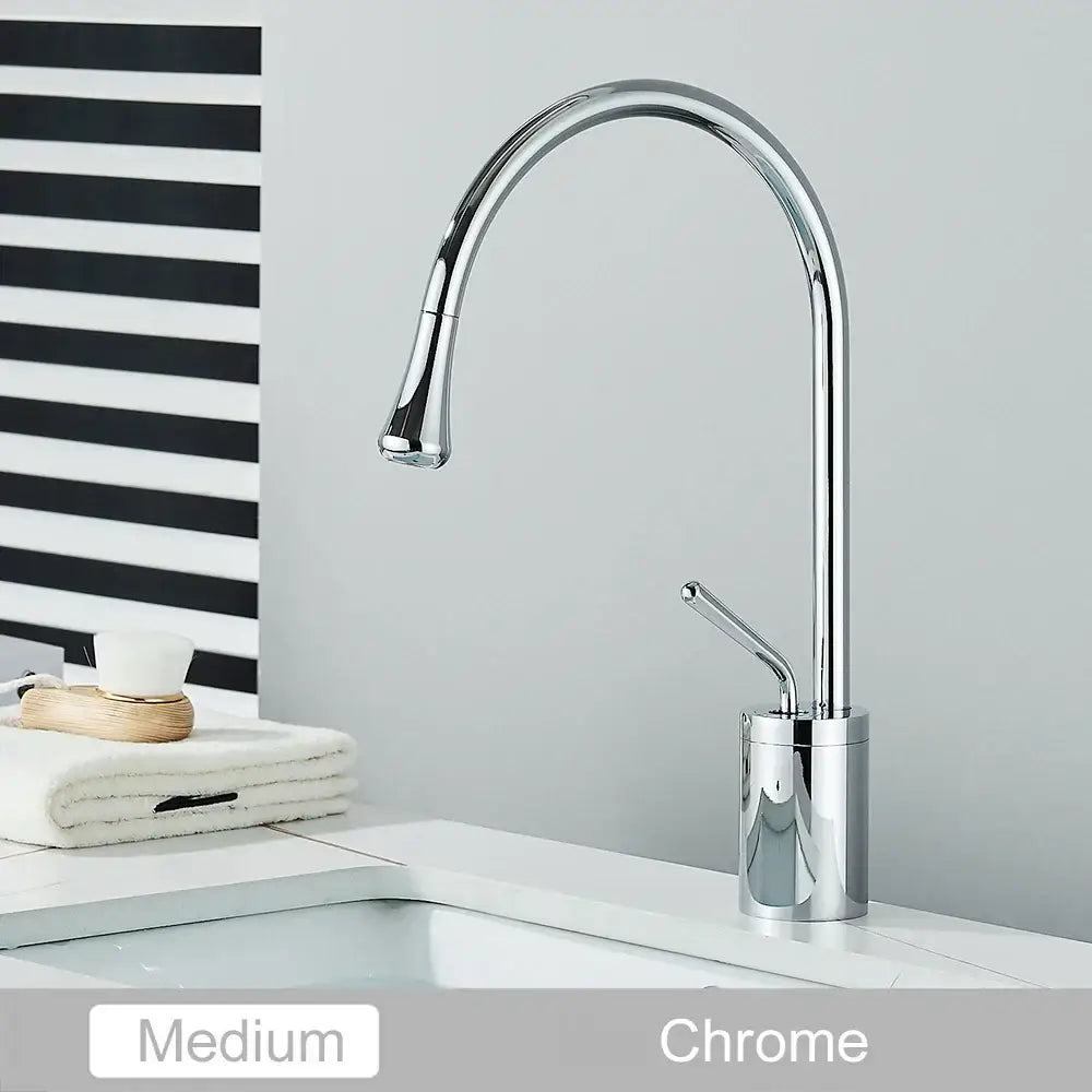 Modern matte black swivel waterfall basin faucet bathroom mixer