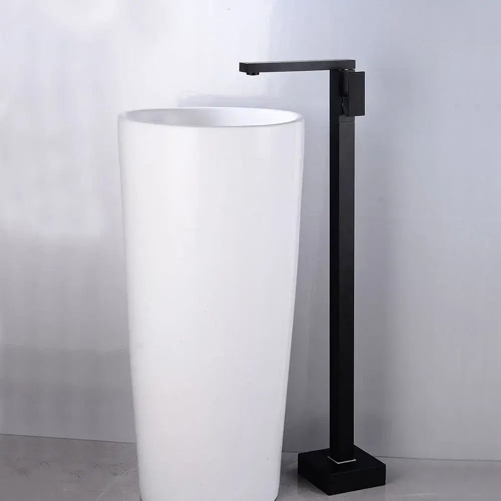Modern matte black tall basin faucet bathroom sink mixer tap